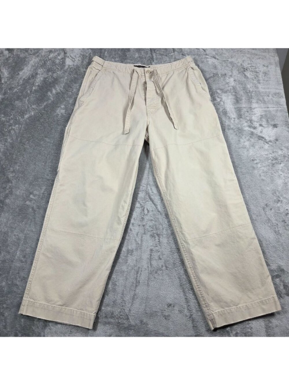 Vintage Abercrombie Fitch Pants Mens S Beige Utility Cargo Canvas Baggy 90s Y2K